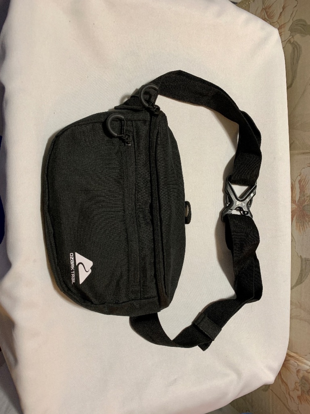 Ozark Trail Black Fanny Pack - Lots of Pockets, Padded in Back
